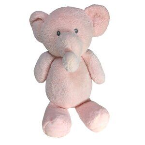 Kellytoy Pink Plush Elephant Rattle With Crinkle Ears - Soft & Cuddly Baby Toy